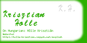 krisztian holle business card